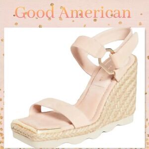 Good American Size 4  Espadrille Wedge Sandal ADULT WOMEN